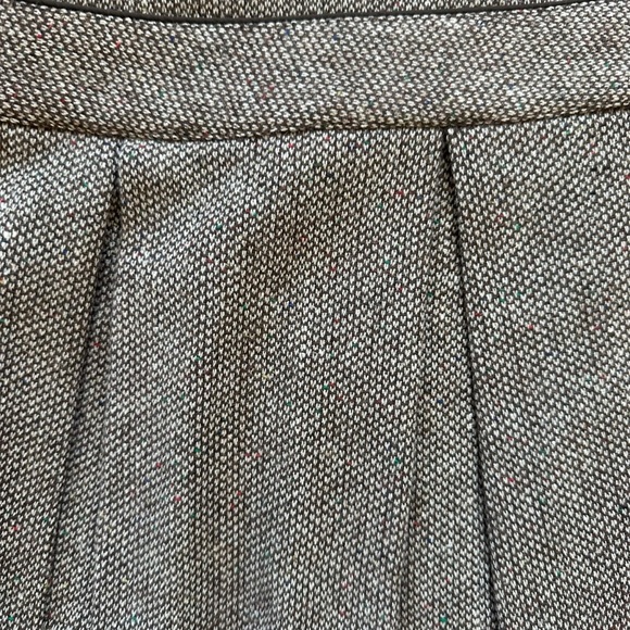 Y2K Volcom Brown Wool Blend Low Rise Mini Pleated Raw Hem Mini Skirt Size 1 JR - Picture 6 of 11